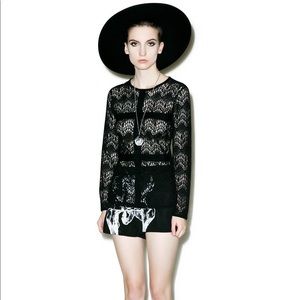 Disturbia Goth Nightmare Lace Top